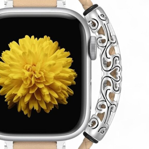 Boho Bracelet Leather Band Compatible with Apple Watch Series 9 and Ultra/Ultra2 - Picture 4 of 6